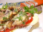 Салат с жареными шампиньонами