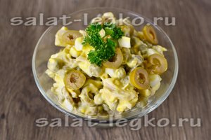 Салат оливки курица Салат оливки курица