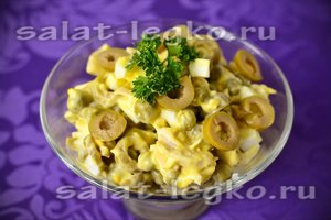 Салат оливки курица Салат оливки курица