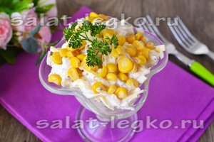 Салат дамский каприз с курицей и ананасом рецепт