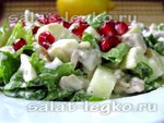 Теплый салат со свининой