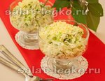 Салат из капусты с сыром и яйцом