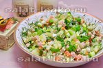 Салат с ветчиной и овощами