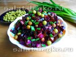 Салат с морской капустой и свеклой