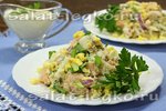 Салат с консервированной горбушей и пекинской капустой
