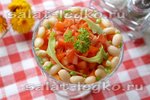 Салат с фасолью и овощами «Пикантный»