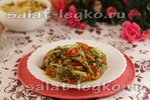 Салат из папоротника, огурца и сладкого перца
