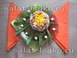 Мясной салат с черемшой