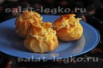 Салат "Белочка" в профитролях