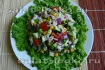 Постный салат с рисом