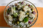 Салат с сельдью и рисом
