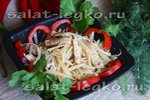 Картофельный салат с мясом и солеными огурчиками