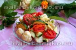 Салат с цветной капустой и овощами на зиму