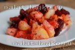 Теплый салат из печеных овощей