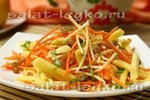 Салат из репы с яблоками и морковью