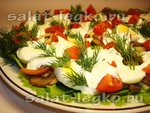 Салат с жареными шампиньонами «Праздничный»