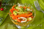 Салат с кальмарами и свежим огурцом