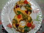Салат с куриной печенью