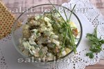 Салат с копчеными кальмарами