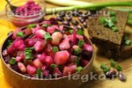 Зимний салат из вареных овощей с фасолью