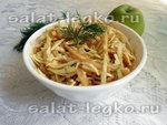 Салат из капусты с яблоком и луком