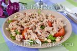 Салат из рукколы с тунцом и помидорами
