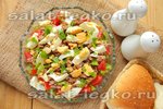 Салат с консервированным тунцом, яйцами и помидорами