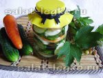Салат из моркови с огурцами и чесноком на зиму