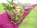 Салат с курицей и шампиньонами