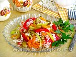 Овощной салат с рисом по-французски