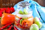 Салат из зеленых помидор по-корейски