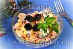 Праздничный салат с крабовыми палочками и корейской морковью