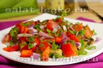 Теплый салат из печеных баклажанов