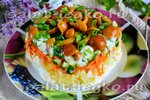 Салат "Грибная поляна" с корейской морковью