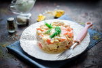 Салат с фасолью и курицей