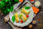 Рулетики из кабачков с куриным филе и сыром в духовке