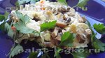 Салат с грибами, морковью и солеными огурцами