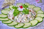 Салат с грибами и ветчиной