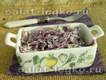 Очень вкусный салат с краснокочанной капустой с луком