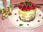 Салат с гранатом и курицей