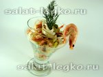 Веррины с авокадо и креветкой