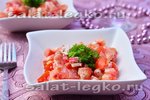 Салат с крабовыми палочками и помидорами