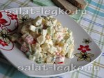 Овощной салат с яйцами