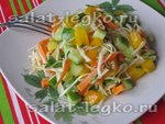 Салат из свежих овощей с маслом