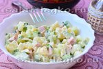 Салат  с вареной колбасой и огурцами «Легкий»