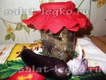 Салат из баклажанов с чесноком и укропом