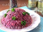 Свекольный салат с чесноком